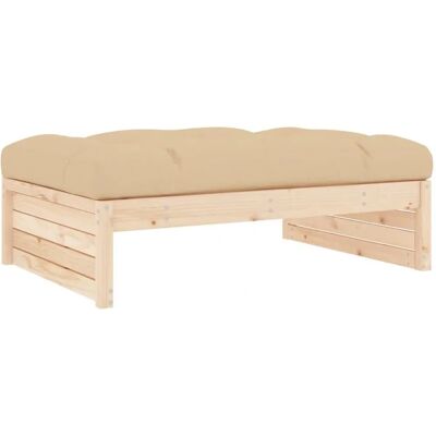 vidaXL Gartensitzbank - Holz - Fußhocker vidaXL Gartensitzbank - Holz - Fußhocker