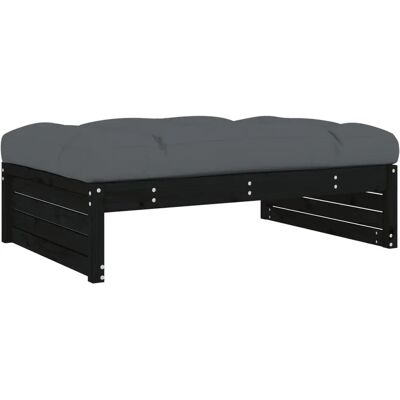 vidaXL Gartensitzbank - Holz - Fußhocker - Schwarz - 120x80 cm - Langlebig & Stilvoll vidaXL Gartensitzbank - Holz - Fußhocker - Schwarz - 120x80 cm - Langlebig & Stilvoll