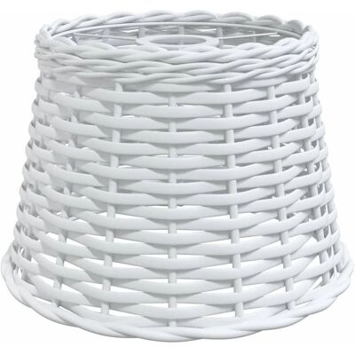 vidaXL Biały plafon 25x17 cm Rattan - Lampa wisząca vidaXL Biały plafon 25x17 cm Rattan - Lampa wisząca