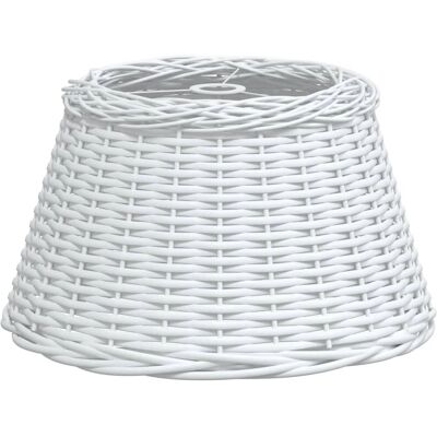 vidaXL Biały 50x30cm Rattanowy abażur na lampę sufitową - Lampa sufitowa vidaXL Biały 50x30cm Rattanowy abażur na lampę sufitową - Lampa sufitowa