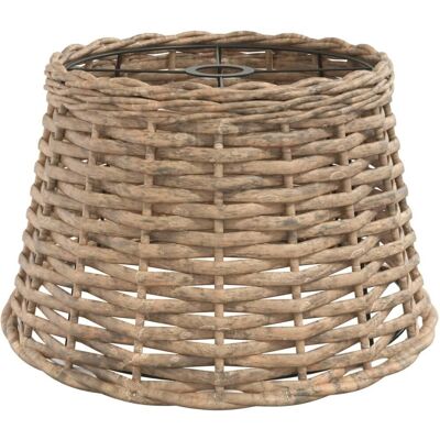 vidaXL Brązowa 38x23cm osłona na sufit z rattanu - Lampa sufitowa vidaXL Brązowa 38x23cm osłona na sufit z rattanu - Lampa sufitowa