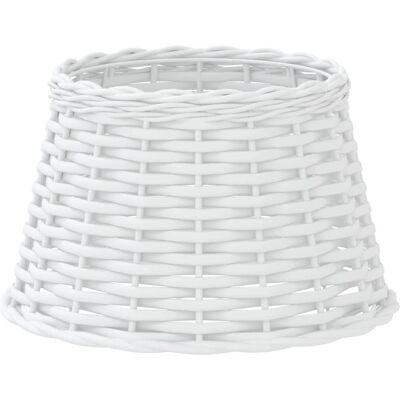 vidaXL Biały abażur z rattanu - Lampa stołowa do sypialni vidaXL Biały abażur z rattanu - Lampa stołowa do sypialni