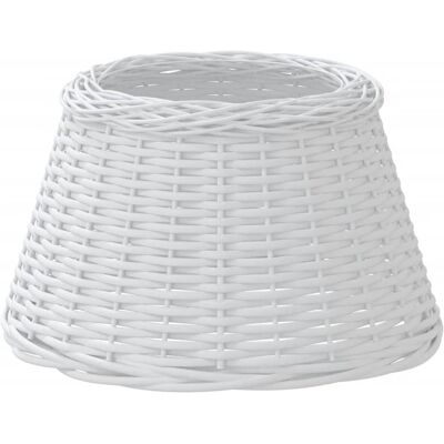 Abat-jour vidaXL blanc 50x30cm en rotin pour table - Publicité Abat-jour vidaXL blanc 50x30cm en rotin pour table - Publicité