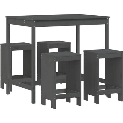 vidaXL Gartentisch-Set Outdoor Bar mit 5 Stühlen - Gartenmöbel vidaXL Gartentisch-Set Outdoor Bar mit 5 Stühlen - Gartenmöbel