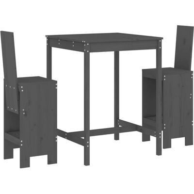 vidaXL Gartentisch- und Barsetgrau - Gartentisch- und Barset vidaXL Gartentisch- und Barsetgrau - Gartentisch- und Barset