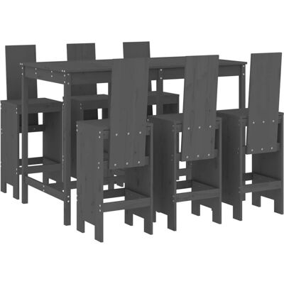 vidaXL 3157783 Gartenmöbel-Set - Gartenbar-Set, 7 Teile, Grau vidaXL 3157783 Gartenmöbel-Set - Gartenbar-Set, 7 Teile, Grau