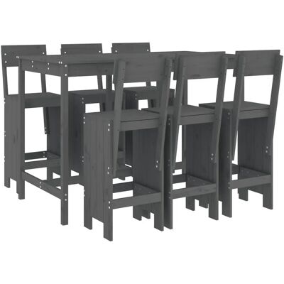vidaXL Gartenmöbelset 7-teilig - Bar Tisch und Hocker vidaXL Gartenmöbelset 7-teilig - Bar Tisch und Hocker