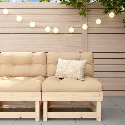 vidaXL Środkowa sofa ogrodowa z naturalnego sęka - Meble ogrodowe vidaXL Środkowa sofa ogrodowa z naturalnego sęka - Meble ogrodowe