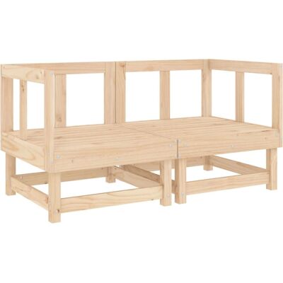 vidaXL Gartenecksofa-Set - Naturales Kiefernholz - Gartenmöbel vidaXL Gartenecksofa-Set - Naturales Kiefernholz - Gartenmöbel