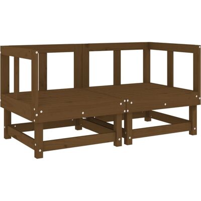 vidaXL Honigbraunes Kiefern Ecksofa - Ecksofa vidaXL Honigbraunes Kiefern Ecksofa - Ecksofa