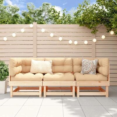 vidaXL Gartenset aus massiver Kiefer - Modulares Lounge-Möbel vidaXL Gartenset aus massiver Kiefer - Modulares Lounge-Möbel