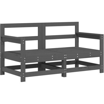 vidaXL Ecksofa Grau Massivholz Kiefer - Ecksofa vidaXL Ecksofa Grau Massivholz Kiefer - Ecksofa