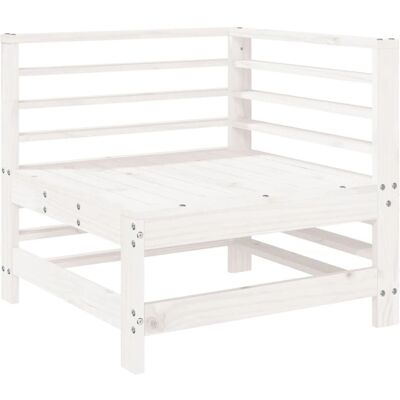 vidaXL Hoekbank buiten - Wit - Tuinmeubilair vidaXL Hoekbank buiten - Wit - Tuinmeubilair