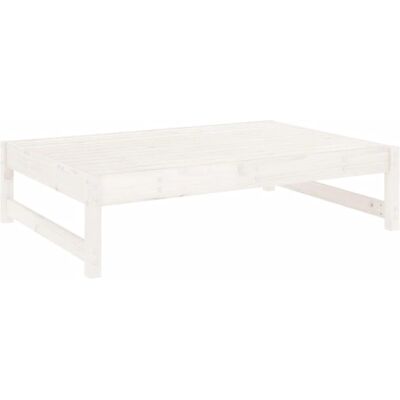 vidaXL Garten Mittelsofa Fußstütze Weiß - Garten Fußhocker, Massives Kiefernholz vidaXL Garten Mittelsofa Fußstütze Weiß - Garten Fußhocker, Massives Kiefernholz