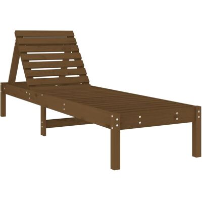 vidaXL Honigbraune Kiefer Sonnenliege - Garten Liegestuhl vidaXL Honigbraune Kiefer Sonnenliege - Garten Liegestuhl