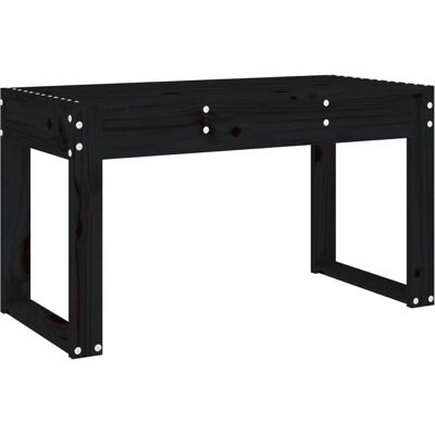 vidaXL Gartentisch Schwarz Massives Kiefernholz - Gartenbank vidaXL Gartentisch Schwarz Massives Kiefernholz - Gartenbank