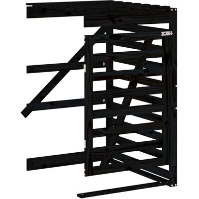 Extension de stockage pour poubelles en pin noir - Abri de jardin vidaXL - Publicité Extension de stockage pour poubelles en pin noir - Abri de jardin vidaXL - Publicité
