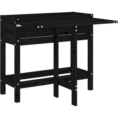 Tuinafsluitbak in massief dennenhout met inklapbaar tafelblad - 84x73x75 cm - Tuinsoort Tuinafsluitbak in massief dennenhout met inklapbaar tafelblad - 84x73x75 cm - Tuinsoort