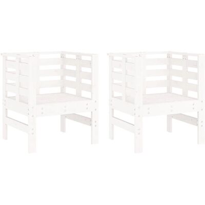 vidaXL Gartenstühle Set - Massiv Kiefer Holz - Garten, Terrasse - 2 Stk vidaXL Gartenstühle Set - Massiv Kiefer Holz - Garten, Terrasse - 2 Stk