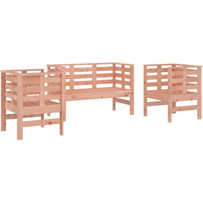 VidaXL Gartenmöbel-Set - 3-teiliges Lounge-Set aus Massivholz VidaXL Gartenmöbel-Set - 3-teiliges Lounge-Set aus Massivholz