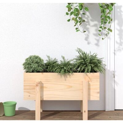 vidaXL Kiefernholz Pflanzkübel - 62x30x38 cm Gartendekor vidaXL Kiefernholz Pflanzkübel - 62x30x38 cm Gartendekor