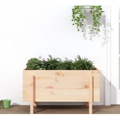 vidaXL Garten Hochbeet Holz Pflanzkübel 101x50x57cm vidaXL Garten Hochbeet Holz Pflanzkübel 101x50x57cm