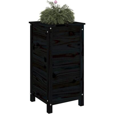 vidaXL Schwarzes Kiefernholz Hochbeet - Gartenart vidaXL Schwarzes Kiefernholz Hochbeet - Gartenart