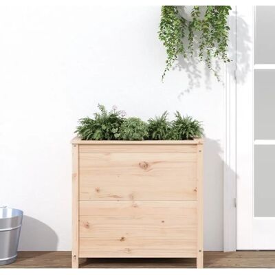vidaXL Hochbeet Weiß 119,5X40X78 Cm Kiefer - Natur vidaXL Hochbeet Weiß 119,5X40X78 Cm Kiefer - Natur