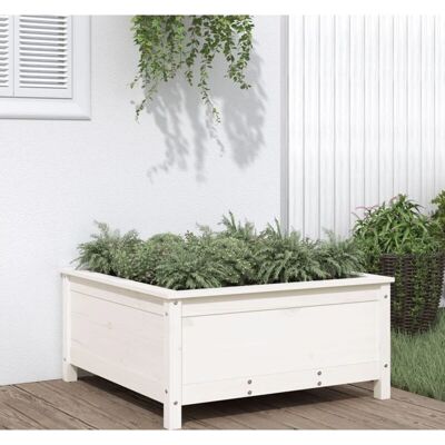 vidaXL Holz-Gartenbeet Weiß 82,5x82,5x39 cm - Garten Pflanztrog vidaXL Holz-Gartenbeet Weiß 82,5x82,5x39 cm - Garten Pflanztrog