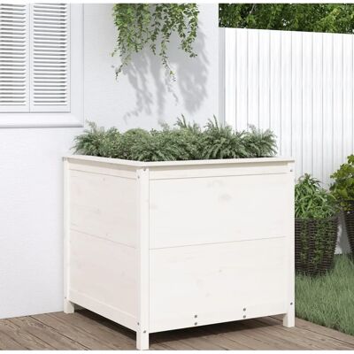 vidaXL Witte Dennen Tuinbalk - Verhoogde Tuinbed vidaXL Witte Dennen Tuinbalk - Verhoogde Tuinbed