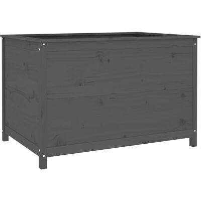vidaXL Hochbeet Grau 119,5x82,5x78 cm Massivholz Kiefer - Hochbeet vidaXL Hochbeet Grau 119,5x82,5x78 cm Massivholz Kiefer - Hochbeet