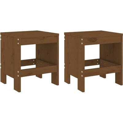 vidaXL Outdoor Stuhl 825341 Rustikale Gartenhocker 2er Set vidaXL Outdoor Stuhl 825341 Rustikale Gartenhocker 2er Set