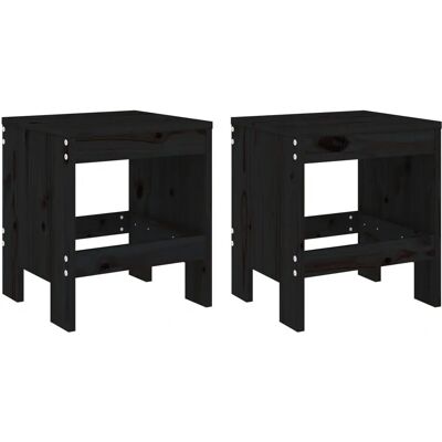 vidaXL 825342 Schwarzer Kiefern Gartenstuhl - Außenmöbel vidaXL 825342 Schwarzer Kiefern Gartenstuhl - Außenmöbel
