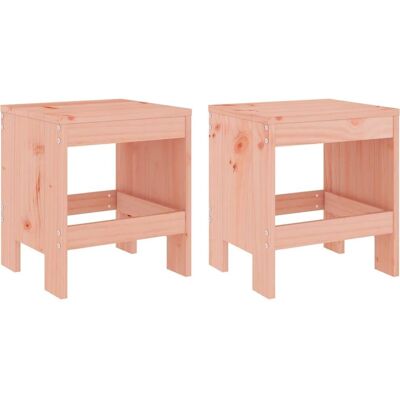 vidaXL Brown Garden Stools Set of 2 - Garden Stool - Outdoor Wooden Chairs vidaXL Brown Garden Stools Set of 2 - Garden Stool - Outdoor Wooden Chairs