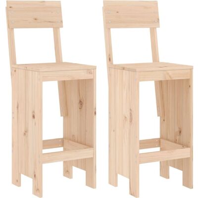 vidaXL Outdoor Chair - Rustic Pinewood Set of 2 vidaXL Outdoor Chair - Rustic Pinewood Set of 2