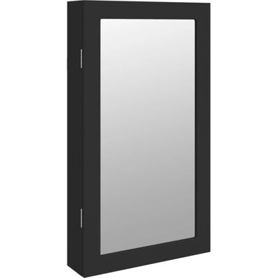 armoire à bijoux miroir avec LED pour mur noir vidaXL - Publicité armoire à bijoux miroir avec LED pour mur noir vidaXL - Publicité