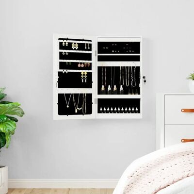 vidaXL Spiegel sieradenkast met LED-verlichting - Wandkast vidaXL Spiegel sieradenkast met LED-verlichting - Wandkast