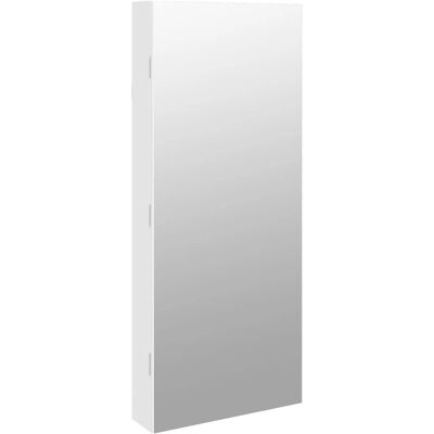 vidaXL Valkoinen peili korurasiakaappi LED-valoilla - Korurasia vidaXL Valkoinen peili korurasiakaappi LED-valoilla - Korurasia