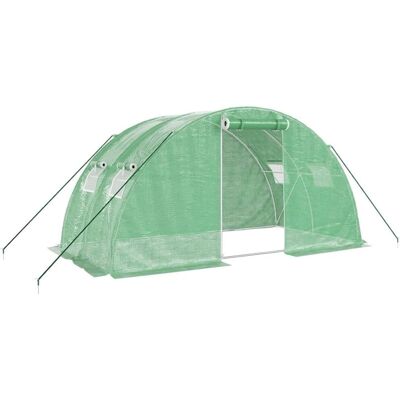 Serre en acier avec structure de vieXL 8 m² - Vert Serre en acier avec structure de vieXL 8 m² - Vert
