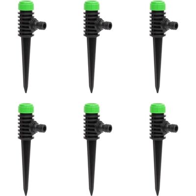vidaXL Drehbarer Springbrunnen 6 Stück Grün und Schwarz - Rotationssprinkler vidaXL Drehbarer Springbrunnen 6 Stück Grün und Schwarz - Rotationssprinkler