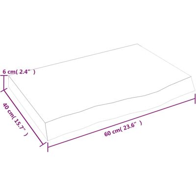 vidaXL Estante de Pared Marrón - Estante de Madera - Estilo Rústico - 60x40x6cm vidaXL Estante de Pared Marrón - Estante de Madera - Estilo Rústico - 60x40x6cm