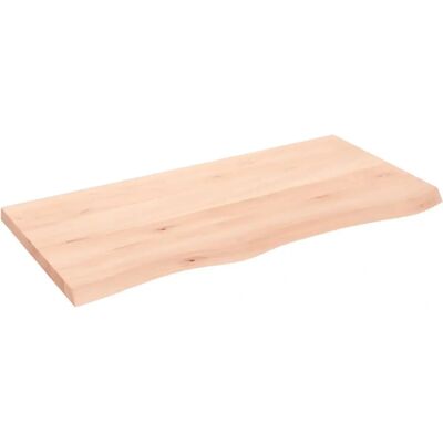 vidaXL Dębowa półka ścienna - 100x50cm Rustykalna przestrzeń vidaXL Dębowa półka ścienna - 100x50cm Rustykalna przestrzeń