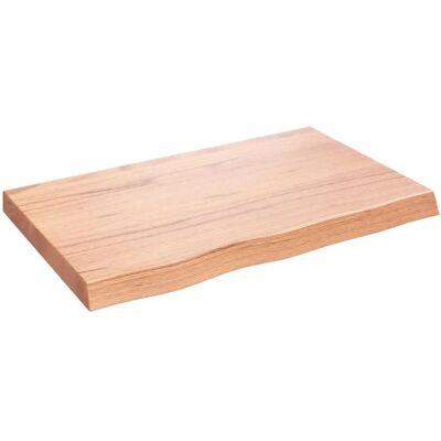 vidaXL Vaaleanruskea 80x50x6 cm Massiivinen tammi seinähylly - Rustiikkinen näyttö vidaXL Vaaleanruskea 80x50x6 cm Massiivinen tammi seinähylly - Rustiikkinen näyttö