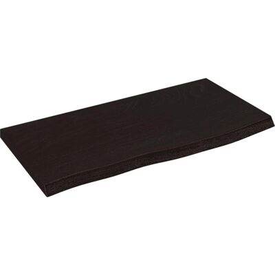vidaXL Dark Grey Solid Oak Wall Shelf - Wall Shelf vidaXL Dark Grey Solid Oak Wall Shelf - Wall Shelf