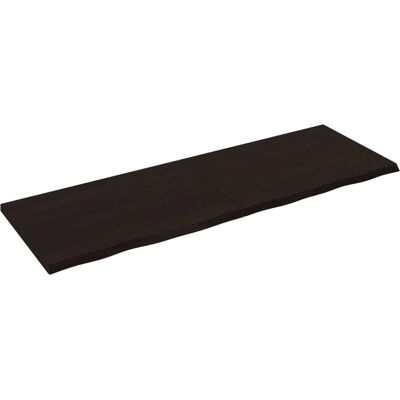 Estante de pared de roble oscuro vidaXL - 180x60cm Estante de pared de roble oscuro vidaXL - 180x60cm