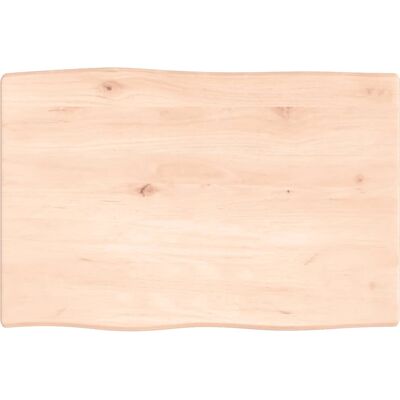Plateau de table en bois vidaXL 60x60cm - Bordure vivante en chêne naturel Plateau de table en bois vidaXL 60x60cm - Bordure vivante en chêne naturel