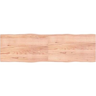 vidaXL Light Brown 200x60x4cm Solid Oak Tabletop - Natural Finish vidaXL Light Brown 200x60x4cm Solid Oak Tabletop - Natural Finish