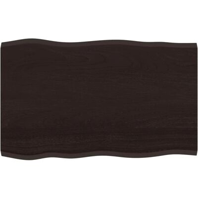 vidaXL Color Gris Oscuro 80x50x2 cm Encimera de Roble Macizo - Borde Vivo vidaXL Color Gris Oscuro 80x50x2 cm Encimera de Roble Macizo - Borde Vivo