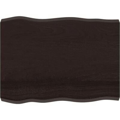 vidaXL Superficie de Mesa de Roble Macizo Gris Oscuro 80x60cm - Hogar y Comercial vidaXL Superficie de Mesa de Roble Macizo Gris Oscuro 80x60cm - Hogar y Comercial