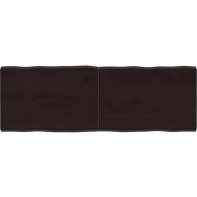 vidaXL 596286 - Plateau de table - Bois de chêne massif, Marron foncé, 120x40cm vidaXL 596286 - Plateau de table - Bois de chêne massif, Marron foncé, 120x40cm